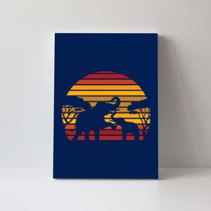 Retro Africa Animal Zoo Keeper Gift Safari Sunset Elephant Canvas