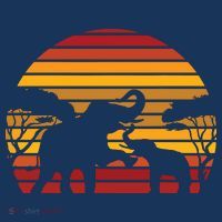 Retro Africa Animal Zoo Keeper Gift Safari Sunset Elephant Kids T-Shirt