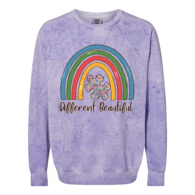 Rainbow Autism Awareness Colorblast Crewneck Sweatshirt