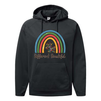 Rainbow Autism Awareness Performance Fleece Hoodie