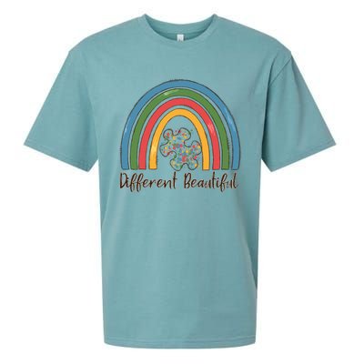 Rainbow Autism Awareness Sueded Cloud Jersey T-Shirt