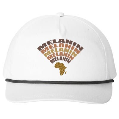 Retro African American Africa Map Black History Melanin Gift Snapback Five-Panel Rope Hat