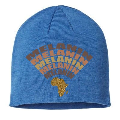 Retro African American Africa Map Black History Melanin Gift Sustainable Beanie