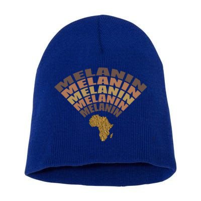 Retro African American Africa Map Black History Melanin Gift Short Acrylic Beanie