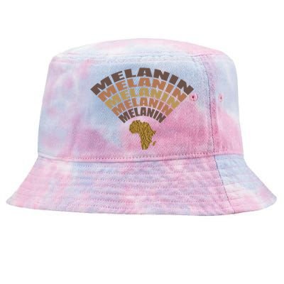 Retro African American Africa Map Black History Melanin Gift Tie-Dyed Bucket Hat