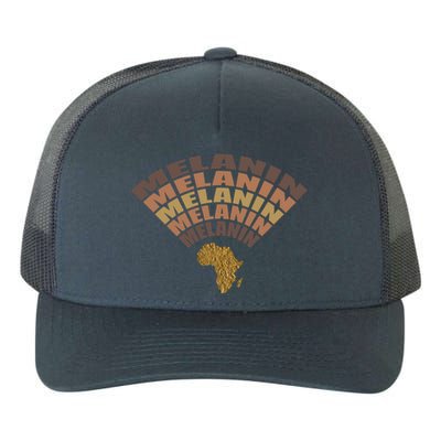 Retro African American Africa Map Black History Melanin Gift Yupoong Adult 5-Panel Trucker Hat