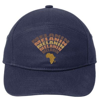 Retro African American Africa Map Black History Melanin Gift 7-Panel Snapback Hat