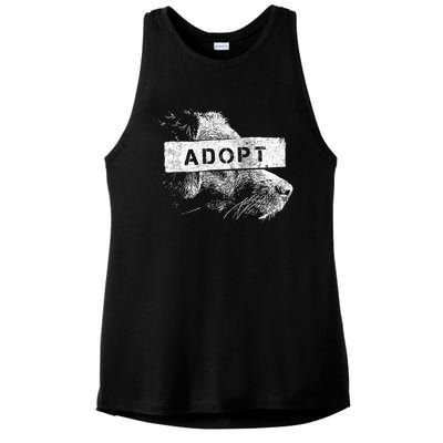 Rescue And Adopt Dog And Cat Great Love Pet Animal Lover Day Funny Gift Ladies PosiCharge Tri-Blend Wicking Tank