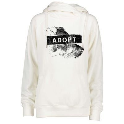 Rescue And Adopt Dog And Cat Great Love Pet Animal Lover Day Funny Gift Womens Funnel Neck Pullover Hood