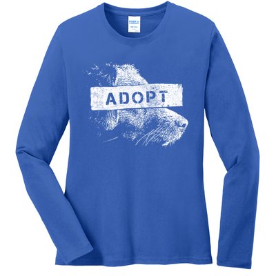 Rescue And Adopt Dog And Cat Great Love Pet Animal Lover Day Funny Gift Ladies Long Sleeve Shirt