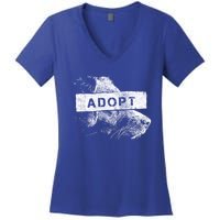 Rescue And Adopt Dog And Cat Great Love Pet Animal Lover Day Funny Gift Women's V-Neck T-Shirt