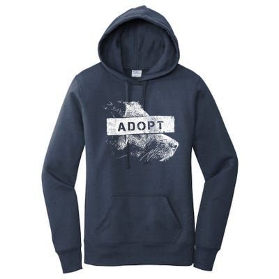 Rescue And Adopt Dog And Cat Great Love Pet Animal Lover Day Funny Gift Women's Pullover Hoodie