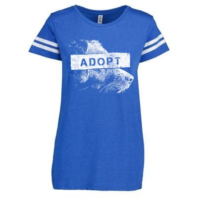 Rescue And Adopt Dog And Cat Great Love Pet Animal Lover Day Funny Gift Enza Ladies Jersey Football T-Shirt