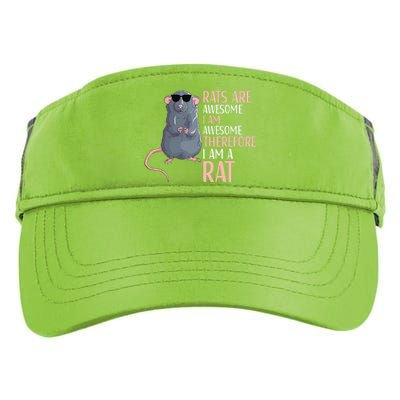 Rats Are Awesome Funny Rat Lover  Adult Drive Performance Visor