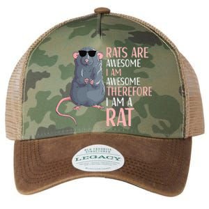 Rats Are Awesome Funny Rat Lover  Legacy Tie Dye Trucker Hat