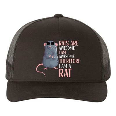 Rats Are Awesome Funny Rat Lover  Yupoong Adult 5-Panel Trucker Hat