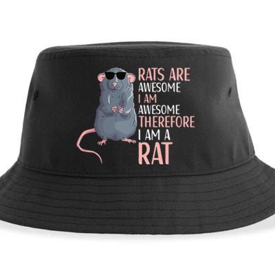 Rats Are Awesome Funny Rat Lover  Sustainable Bucket Hat