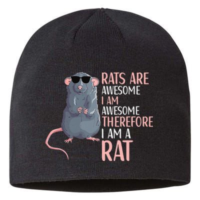 Rats Are Awesome Funny Rat Lover  Sustainable Beanie