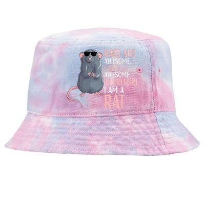 Rats Are Awesome Funny Rat Lover  Tie-Dyed Bucket Hat