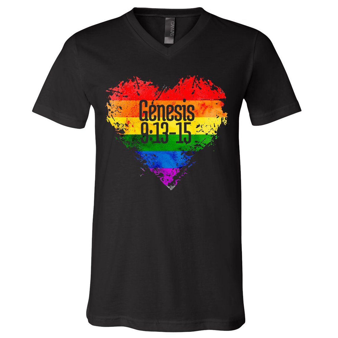 Rainbows As A Promise From God Gen. 9 13 15 V-Neck T-Shirt
