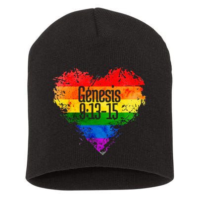 Rainbows As A Promise From God Gen. 9 13 15 Short Acrylic Beanie