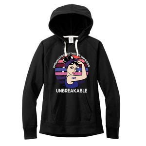 Rheumatoid Arthritis Awareness Warrior Unbreakable Gift Women's Fleece Hoodie