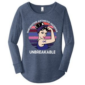 Rheumatoid Arthritis Awareness Warrior Unbreakable Gift Women's Perfect Tri Tunic Long Sleeve Shirt