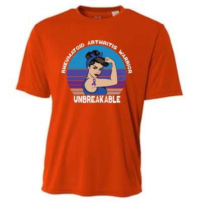 Rheumatoid Arthritis Awareness Warrior Unbreakable Gift Cooling Performance Crew T-Shirt