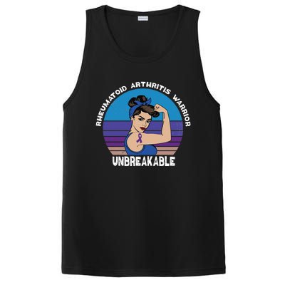 Rheumatoid Arthritis Awareness Warrior Unbreakable Gift PosiCharge Competitor Tank