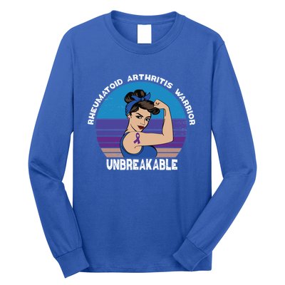 Rheumatoid Arthritis Awareness Warrior Unbreakable Gift Long Sleeve Shirt