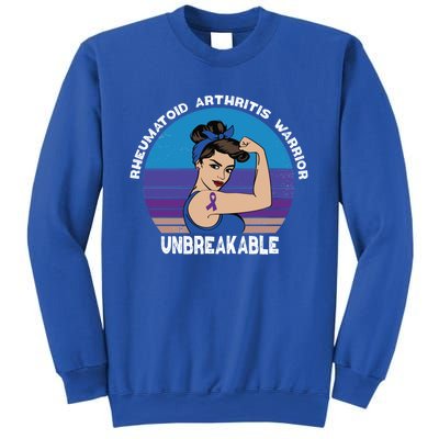 Rheumatoid Arthritis Awareness Warrior Unbreakable Gift Sweatshirt