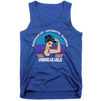 Rheumatoid Arthritis Awareness Warrior Unbreakable Gift Tank Top