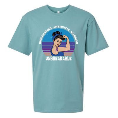 Rheumatoid Arthritis Awareness Warrior Unbreakable Gift Sueded Cloud Jersey T-Shirt