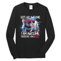 Rats Are Awesome Funny Rat Lover Tall Long Sleeve T-Shirt