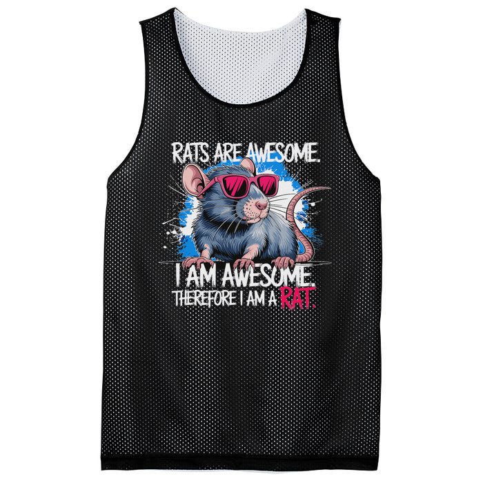 Rats Are Awesome Funny Rat Lover Mesh Reversible Basketball Jersey Tank