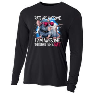 Rats Are Awesome Funny Rat Lover Cooling Performance Long Sleeve Crew