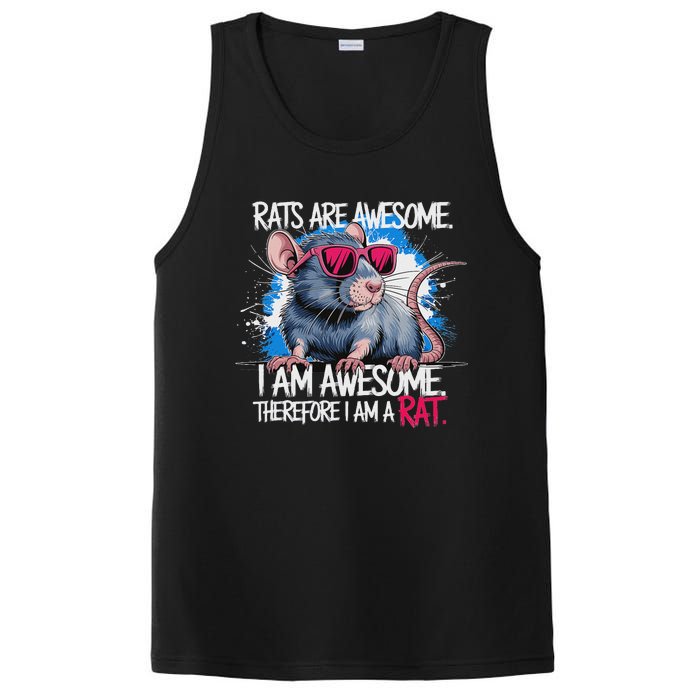 Rats Are Awesome Funny Rat Lover PosiCharge Competitor Tank