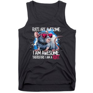 Rats Are Awesome Funny Rat Lover Tank Top