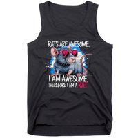 Rats Are Awesome Funny Rat Lover Tank Top