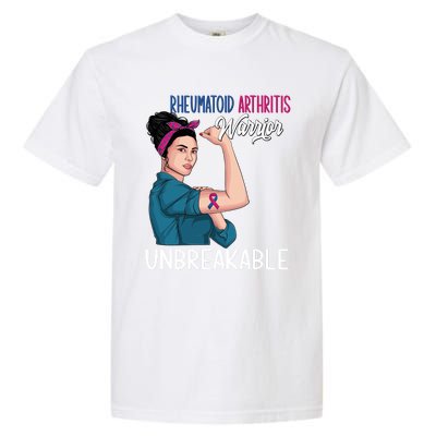 Rheumatoid Arthritis Awareness Warrior Unbreakable Gift Garment-Dyed Heavyweight T-Shirt