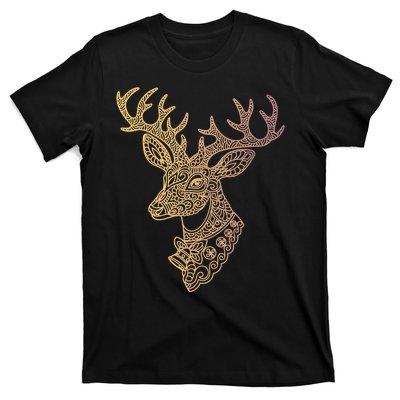 Reindeer Abstract Art Holiday T-Shirt