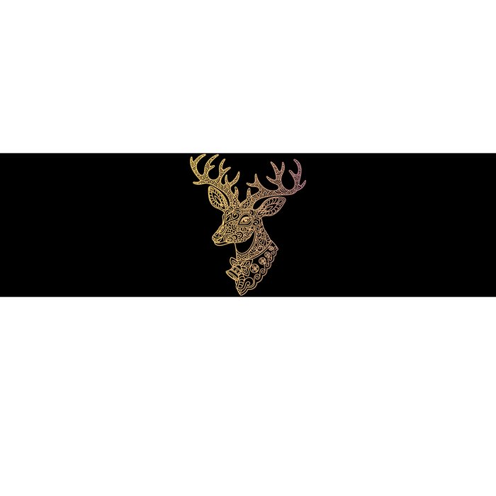 Reindeer Abstract Art Holiday Bumper Sticker