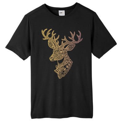 Reindeer Abstract Art Holiday Tall Fusion ChromaSoft Performance T-Shirt