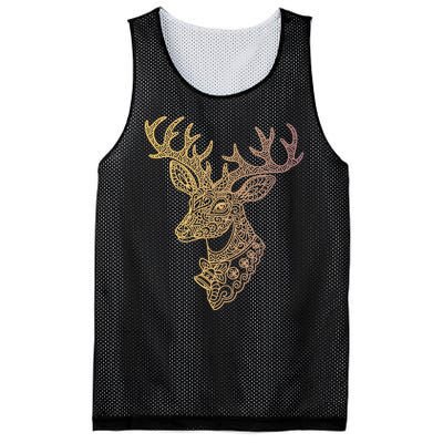 Reindeer Abstract Art Holiday Mesh Reversible Basketball Jersey Tank