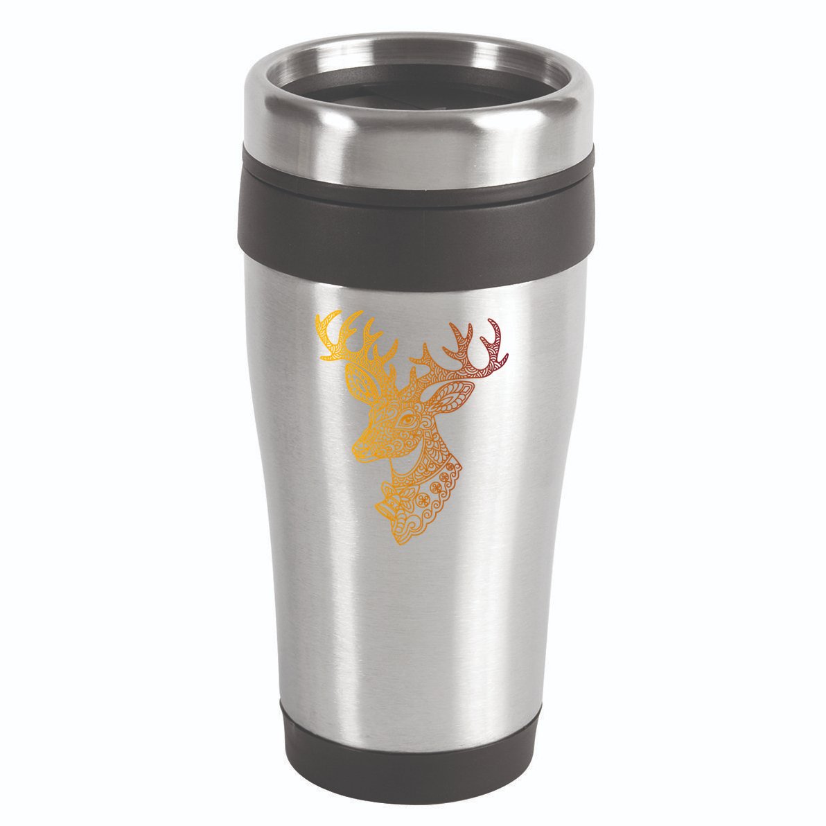 Reindeer Abstract Art Holiday 16oz Travel Tumbler