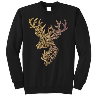 Reindeer Abstract Art Holiday Tall Sweatshirt