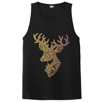 Reindeer Abstract Art Holiday PosiCharge Competitor Tank