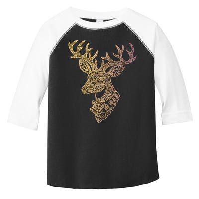 Reindeer Abstract Art Holiday Toddler Fine Jersey T-Shirt