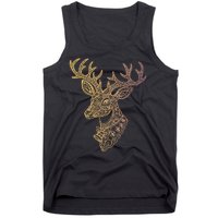 Reindeer Abstract Art Holiday Tank Top