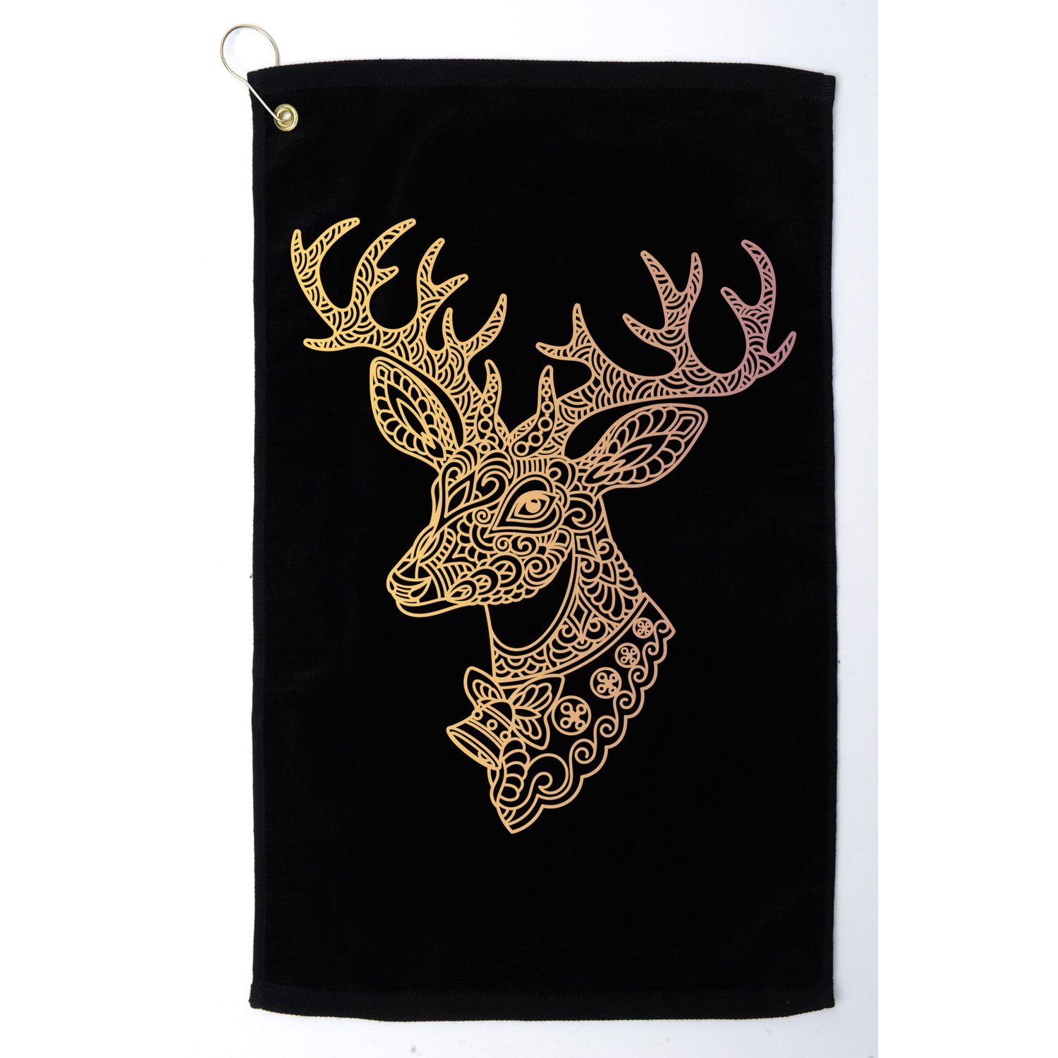 Reindeer Abstract Art Holiday Golf Towel